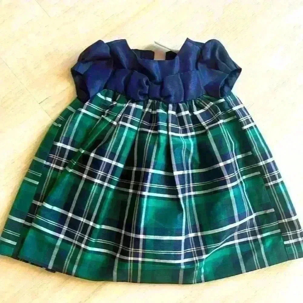 Gymboree holiday plaid dress size 3-6m